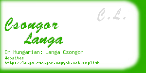 csongor langa business card